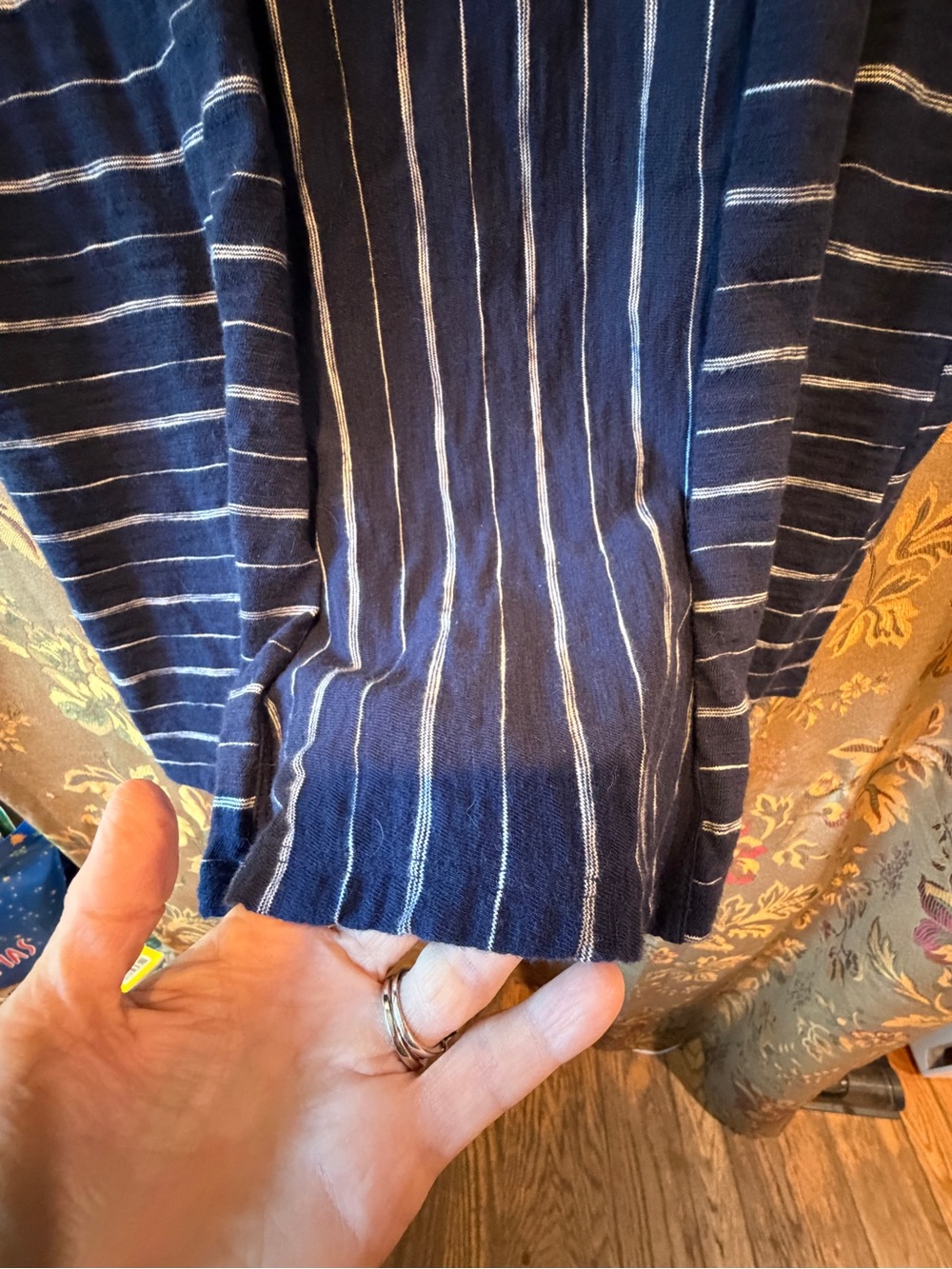 Habitat Navy Blue Striped Tank Dress - Picture 4 of 9